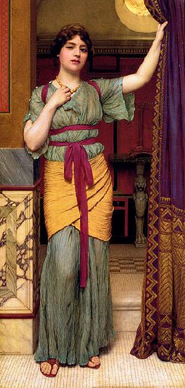 John William Godward A Pompeian Lady